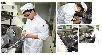 materials on the machine
